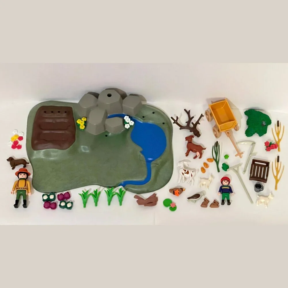 Playmobil Lot Farm Super Set 3124, Children’s Pony Wagon 3118, & Milk Maid 3007